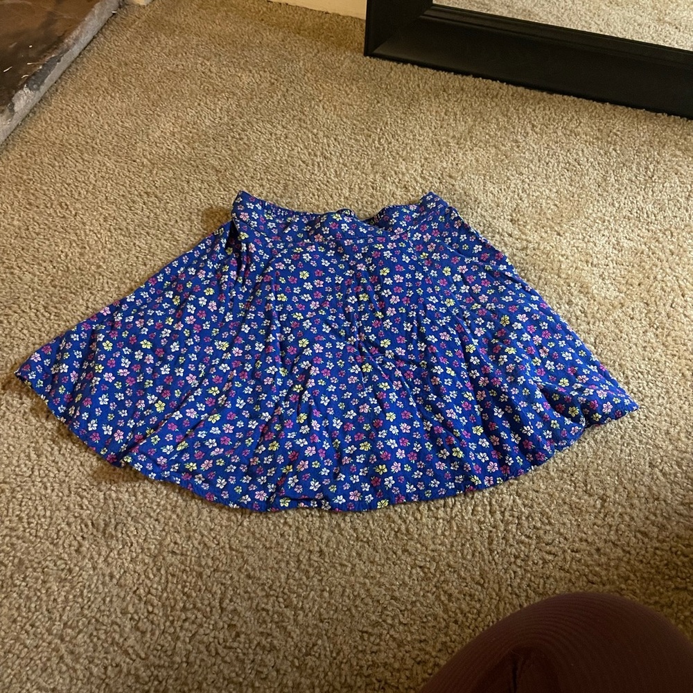 floral flowy skirt